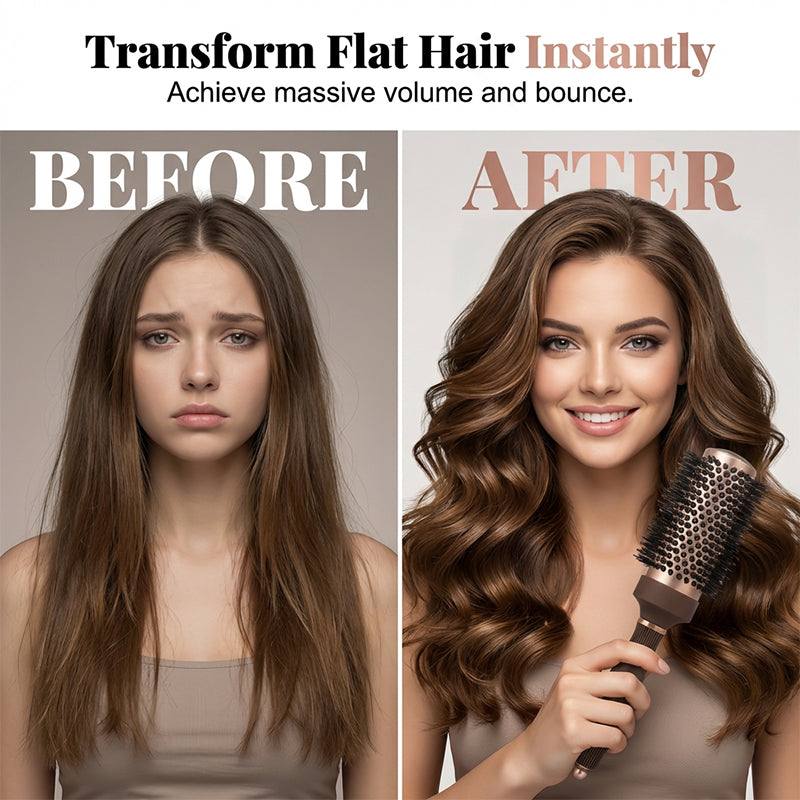 🏆 Last Day Special Price $19.99! 💇Professional Volumizing Round Hair Brush – Vented Barrel, Ergonomic Grip, Salon Results ✨