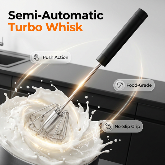🎁Last Day Promotion 50% OFF🔥Stainless Steel Semi-Automatic Hand Egg Beater