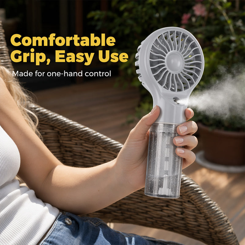 🥳2026 HOT SALE🥳💞50K+ SOLD!🧊✨Portable Handheld Mist Cooling Fan