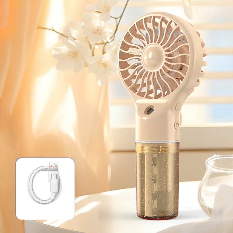 🥳2026 HOT SALE🥳💞50K+ SOLD!🧊✨Portable Handheld Mist Cooling Fan