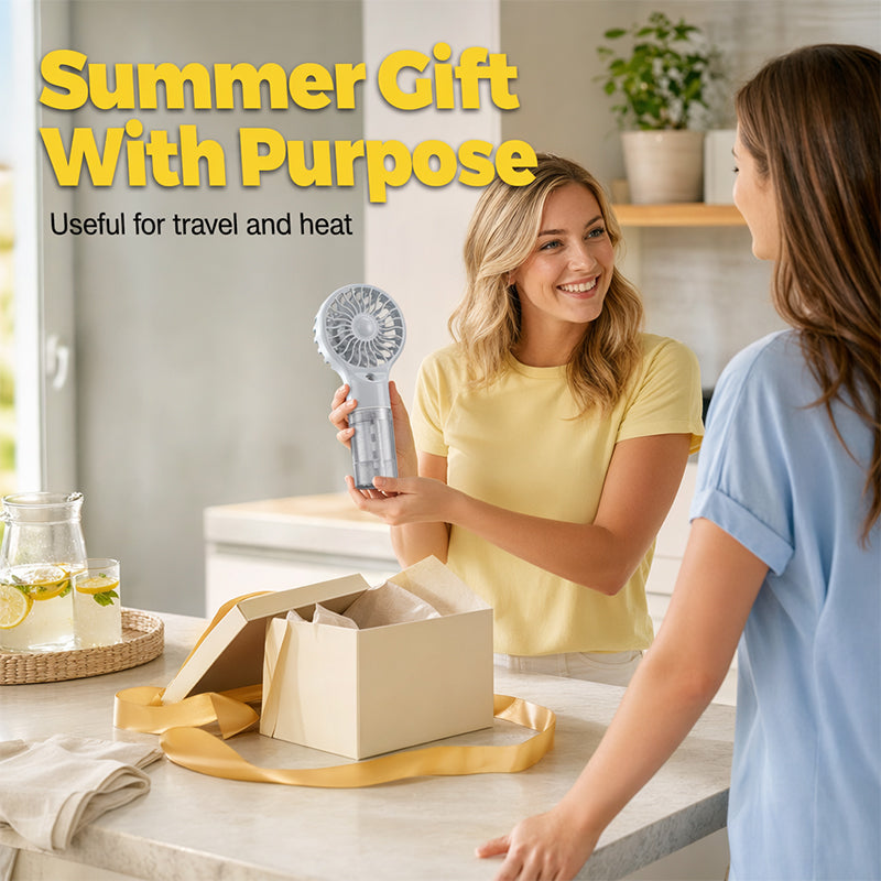 🥳2026 HOT SALE🥳💞50K+ SOLD!🧊✨Portable Handheld Mist Cooling Fan
