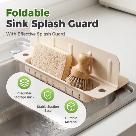 Foldable Sink Splash Guard with Suction Cups