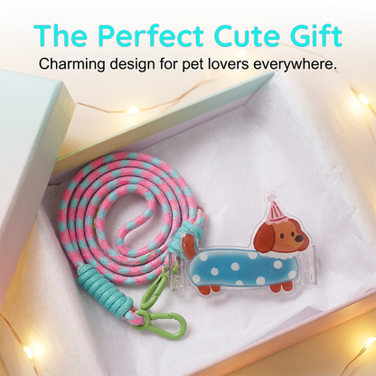 Cute Cartoon Animal Phone Back Clip with Lanyard
