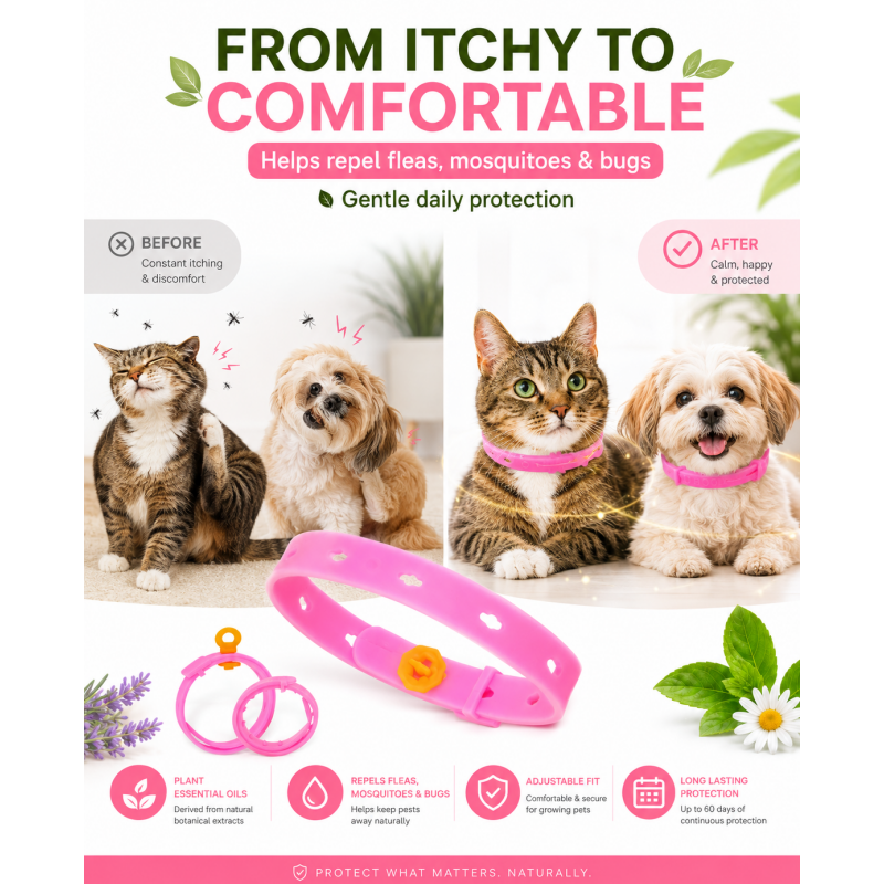 Adjustable Flea & Tick Collar for Pets