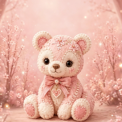 🎀50% OFF🎁Pink Enchanted Forest DIY Felt Patchwork Kit