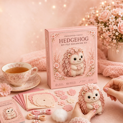 🎀50% OFF🎁Pink Enchanted Forest DIY Felt Patchwork Kit