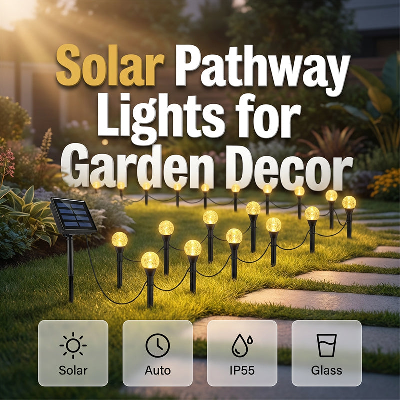 Waterproof Solar String Lights for Pathway & Yard