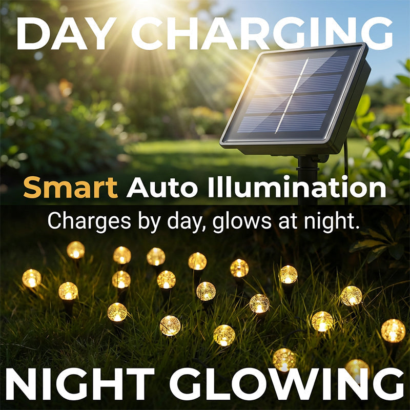 Waterproof Solar String Lights for Pathway & Yard