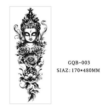 Large Full Sleeve Temporary Tattoos