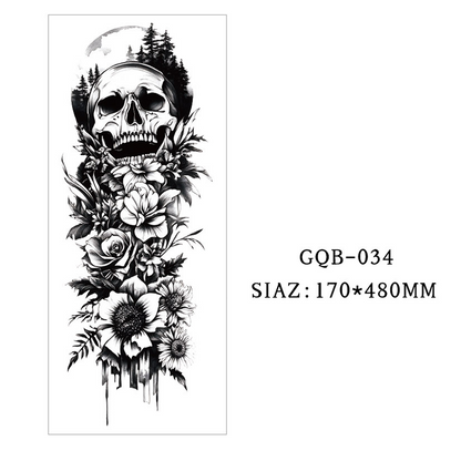 Large Full Sleeve Temporary Tattoos