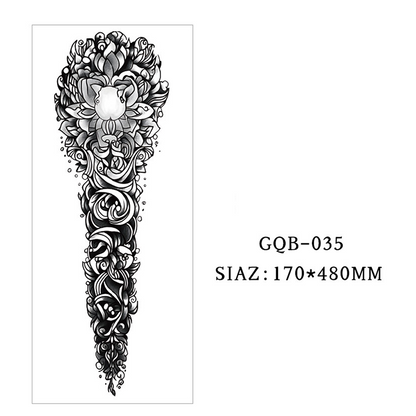 Large Full Sleeve Temporary Tattoos