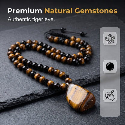 ⏳Time-Limited Special⏰Men's Tiger's Eye Beaded Necklace