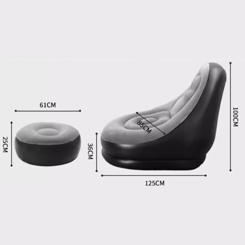 🛋️🎁 50% OFF! Never sit uncomfortably again – this inflatable beanbag with footrest and electric pump is ready in under 2 minutes. Supports up to 150 kg; velvety-soft PVC!