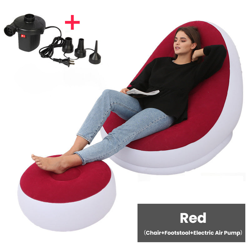 🛋️🎁 50% OFF! Never sit uncomfortably again – this inflatable beanbag with footrest and electric pump is ready in under 2 minutes. Supports up to 150 kg; velvety-soft PVC!
