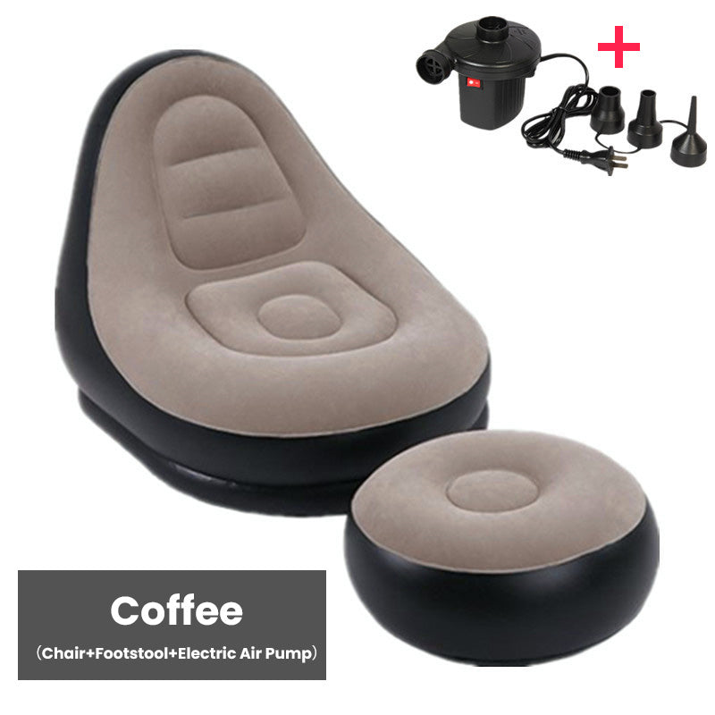 🛋️🎁 50% OFF! Never sit uncomfortably again – this inflatable beanbag with footrest and electric pump is ready in under 2 minutes. Supports up to 150 kg; velvety-soft PVC!