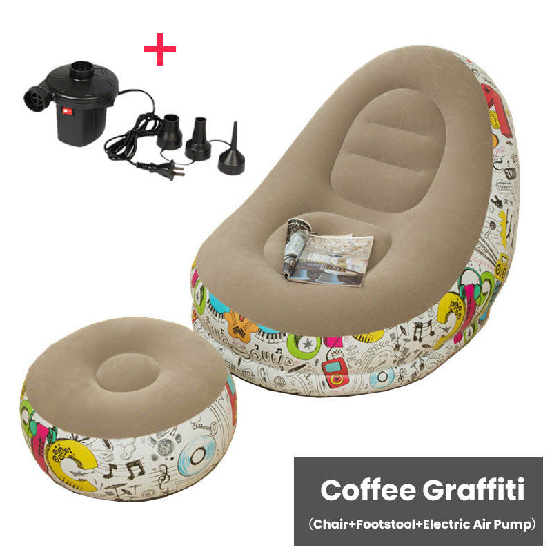🛋️🎁 50% OFF! Never sit uncomfortably again – this inflatable beanbag with footrest and electric pump is ready in under 2 minutes. Supports up to 150 kg; velvety-soft PVC!