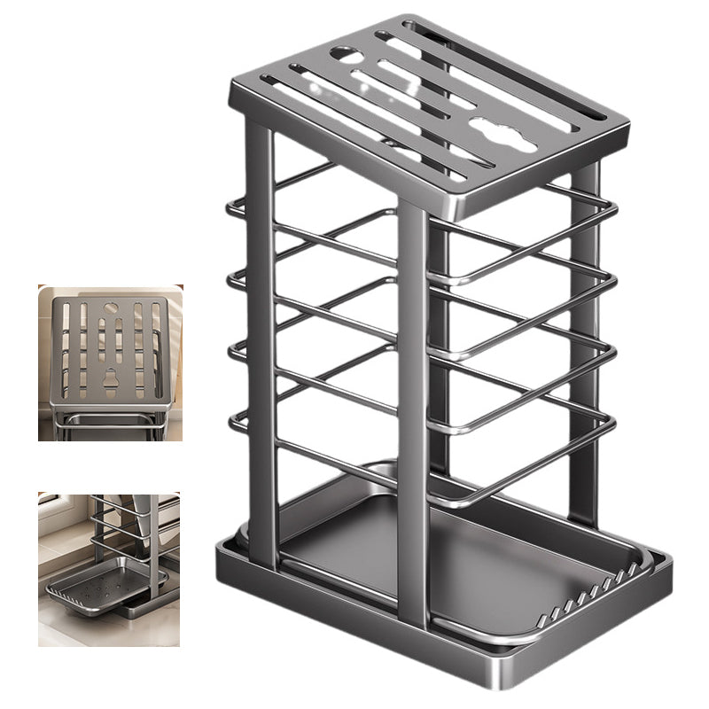 Reinforced metal kitchen knife holder — Built-in drip tray, so your kitchen is always dry and tidy 🔪🏠