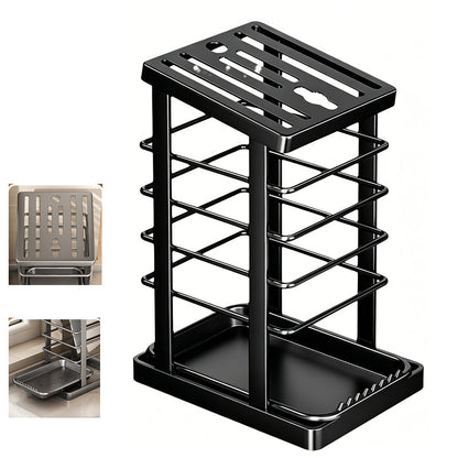 Reinforced metal kitchen knife holder — Built-in drip tray, so your kitchen is always dry and tidy 🔪🏠