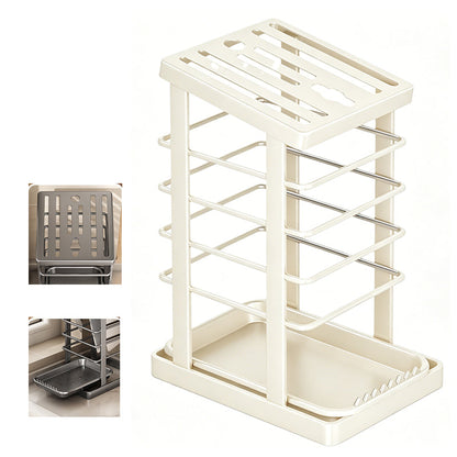 Reinforced metal kitchen knife holder — Built-in drip tray, so your kitchen is always dry and tidy 🔪🏠