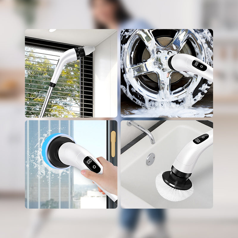 ⏳🔥LIMITED-TIME 50% OFF! ⏰🧹 8‑in‑1 Electric Cleaning Brush Set 🏠