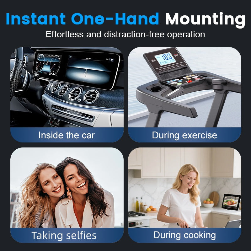 ✨💪Adjustable Magnetic Car Mount with Vacuum Suction Base Universal Stable Magnet Phone Stand Auto Interior Accessory