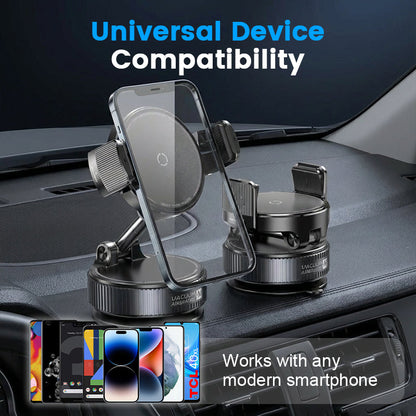 ✨💪Adjustable Magnetic Car Mount with Vacuum Suction Base Universal Stable Magnet Phone Stand Auto Interior Accessory