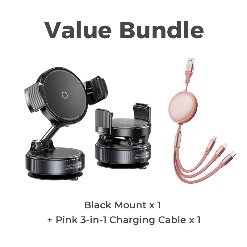 ✨💪Adjustable Magnetic Car Mount with Vacuum Suction Base Universal Stable Magnet Phone Stand Auto Interior Accessory