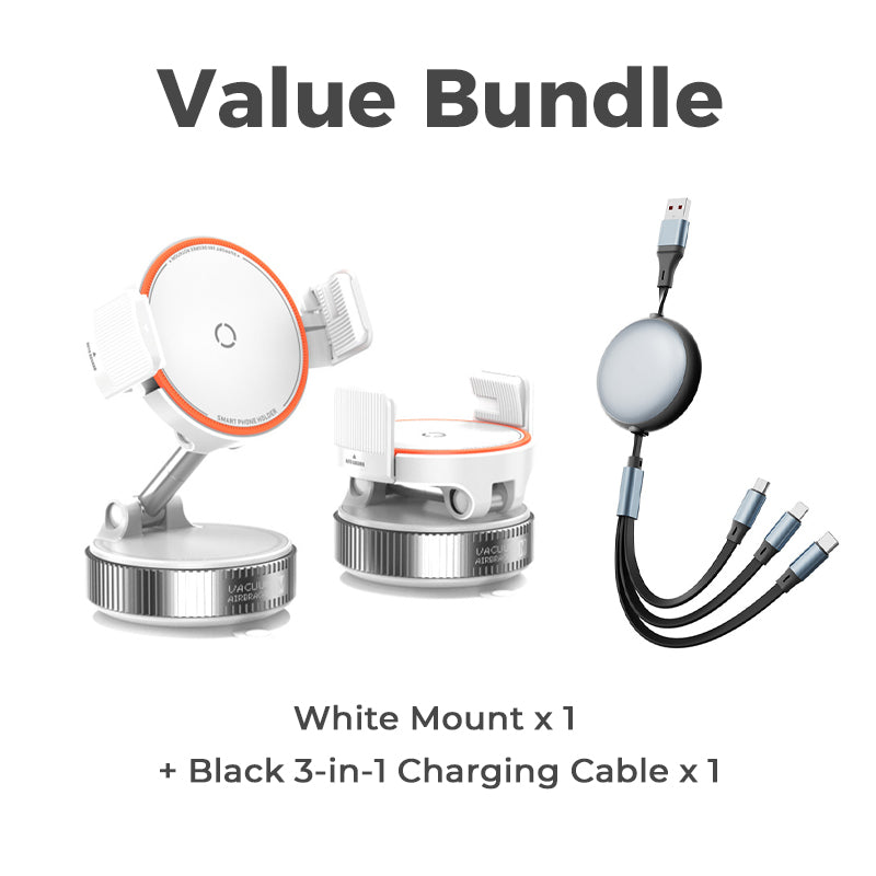 ✨💪Adjustable Magnetic Car Mount with Vacuum Suction Base Universal Stable Magnet Phone Stand Auto Interior Accessory