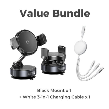 ✨💪Adjustable Magnetic Car Mount with Vacuum Suction Base Universal Stable Magnet Phone Stand Auto Interior Accessory