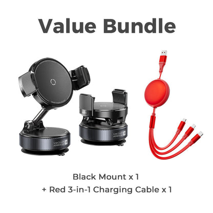 ✨💪Adjustable Magnetic Car Mount with Vacuum Suction Base Universal Stable Magnet Phone Stand Auto Interior Accessory