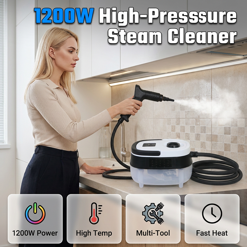 💨🔥 High-Pressure Steam Cleaner – Removes Grease, Stains & Bacteria Without Chemicals Throughout Your Home 🏠✨