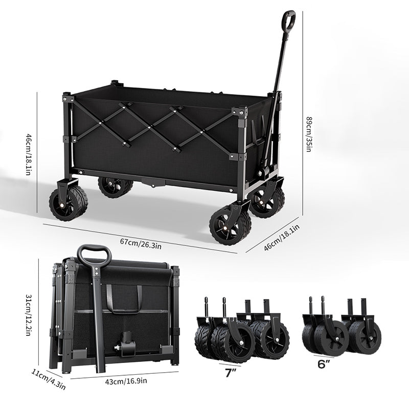 🛒 50% OFF NOW! 🚐 Heavy Duty Collapsible Wagon Cart – All-terrain wheels, large capacity & compact fold – Perfect for camping, groceries & beach trips 🌿