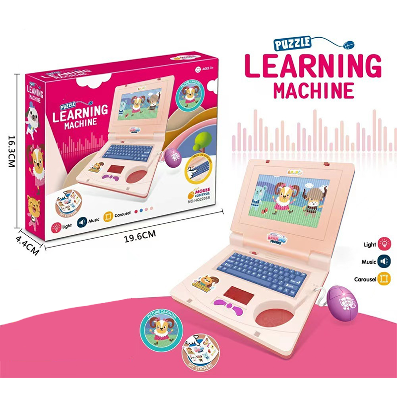🔥Hot Sale 50% OFF🔥 Interactive Simulation Toy Laptop – Pretend Play Computer with A-Z Keyboard & 1-10 Number Keys, 55+ Songs Lights Sounds, 5 Learning Modes (ABC/Numbers/Music/Games/Messages), Foldable with Handle