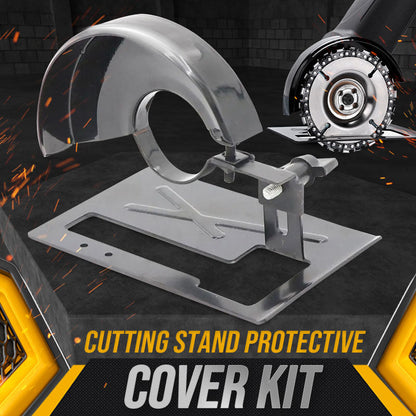 🔥Hot Sale 50% OFF🔥 Angle Grinder Cutting Stand with Protective Cover Kit – 0-45° Adjustable, 0-40mm Depth, Fits 4"-5" (100-125mm) Grinders, Iron+ABS, 11 Pcs with Dust Hose & Blades 🔧