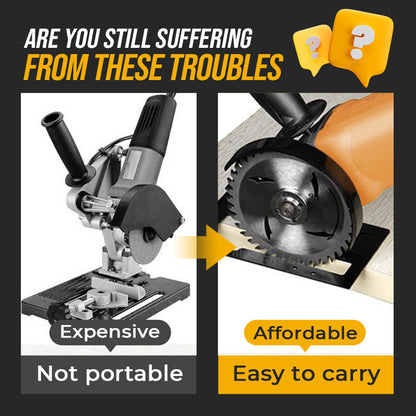 🔥Hot Sale 50% OFF🔥 Angle Grinder Cutting Stand with Protective Cover Kit – 0-45° Adjustable, 0-40mm Depth, Fits 4"-5" (100-125mm) Grinders, Iron+ABS, 11 Pcs with Dust Hose & Blades 🔧