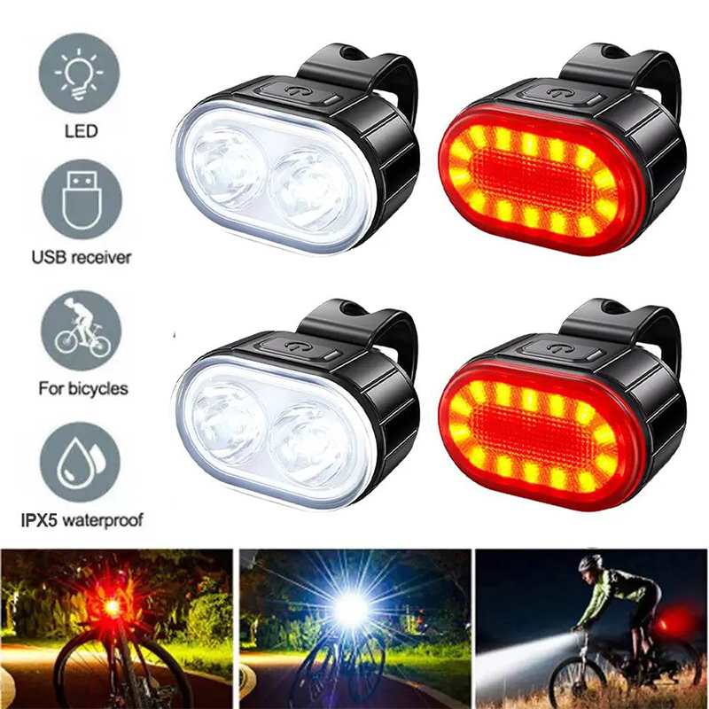 Rechargeable Bicycle Front & Rear Light