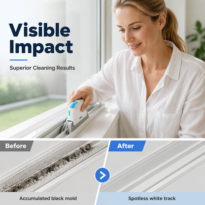 Buy 1 Get 1 Free! 3-in-1 Window Track Cleaning Tool with Scrubbing Pad