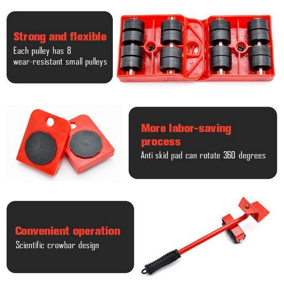 📦 LIMITED-TIME 50% OFF! 🛋️ Furniture Moving System – 360° Rotating Sliders, 800 Lbs Load‑Bearing 8‑Piece Kit ✨