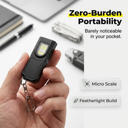 Mini Keychain Flashlight with Magnetic Base