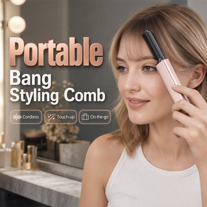 🥳2026 HOT SALE🥳💞50K+ SOLD! 💇✨ 50% OFF! Portable Cordless Hair Straightening Comb – heats in 3 seconds, smooths bangs & flyaways anywhere. Quick, neat styling on the go! 🛡️✅