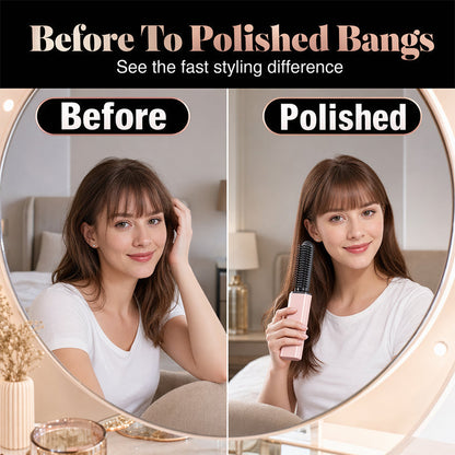 🏆 Last Day Special Price ＄16.99 !👩Shape hair in 3 seconds! Create gorgeous hairstyles anytime anywhere. 💁Portable Wireless Mini Bang Styling Comb