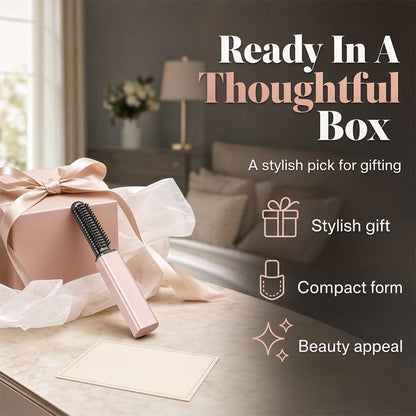 🏆 Last Day Special Price ＄16.99 !👩Shape hair in 3 seconds! Create gorgeous hairstyles anytime anywhere. 💁Portable Wireless Mini Bang Styling Comb