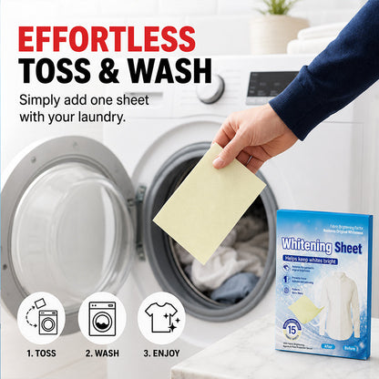Laundry Whitening Sheets for Yellow Removal