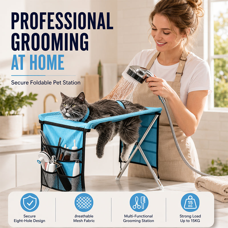 ⏳Limited-time 50% off⏰2-in-1 Foldable Pet Grooming Bed🐱🐶🛋️