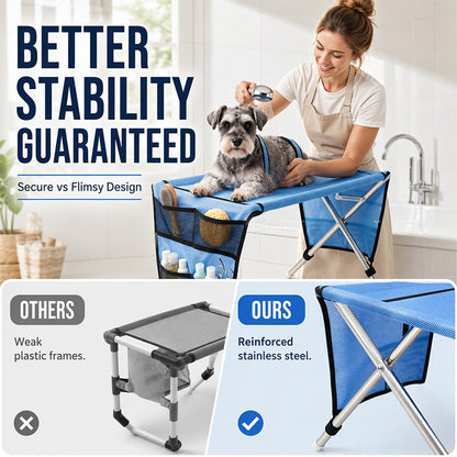 ⏳Limited-time 50% off⏰2-in-1 Foldable Pet Grooming Bed🐱🐶🛋️