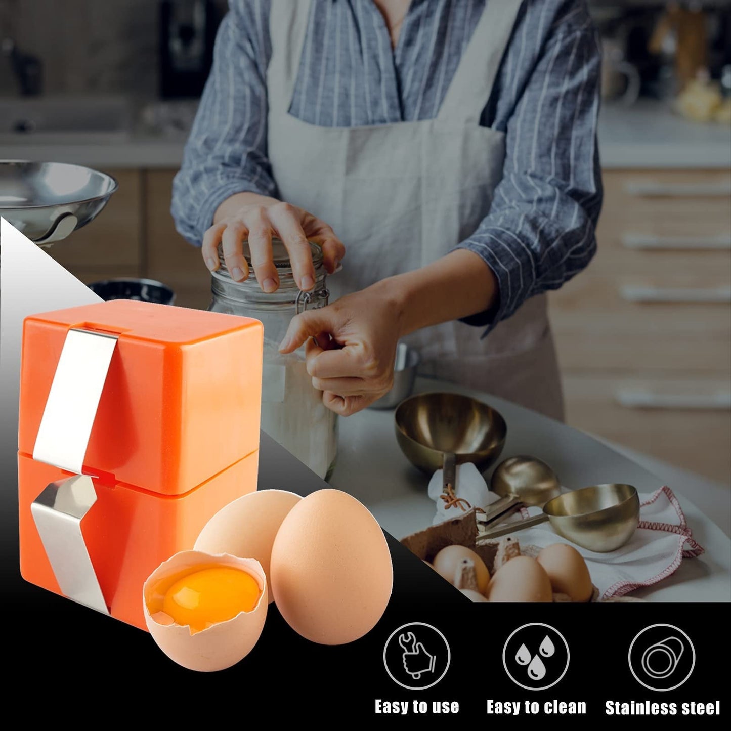 🥚💨 Rompe Huevos Rápido y Limpio – Abre Cientos sin Cáscaras Rotas, Adiós a los Dedos Pegajosos y los Restos en la Sartén 🍳🔥