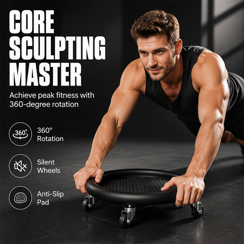 ⏳Time-Limited Special⏰Abdominal Roller Wheel Disc with Knee Mat – Stable 💪
