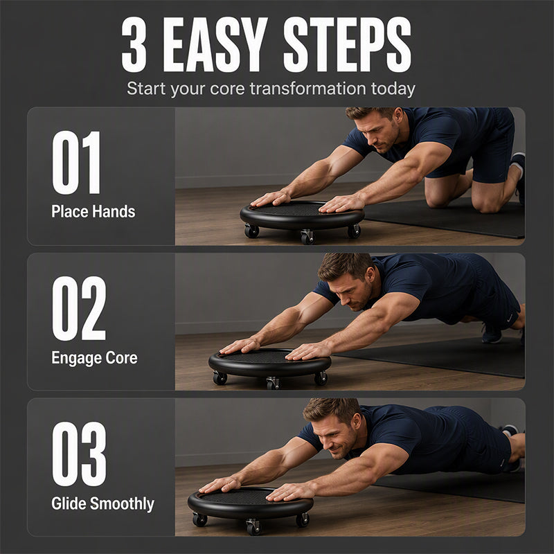 ⏳Time-Limited Special⏰Abdominal Roller Wheel Disc with Knee Mat – Stable 💪