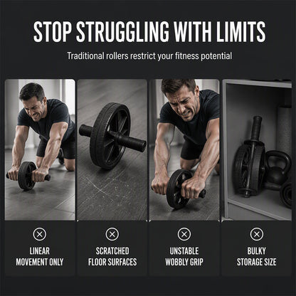 ⏳Time-Limited Special⏰Abdominal Roller Wheel Disc with Knee Mat – Stable 💪
