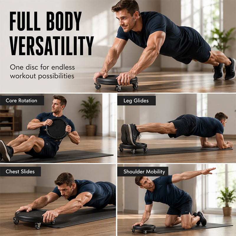 ⏳Time-Limited Special⏰Abdominal Roller Wheel Disc with Knee Mat – Stable 💪